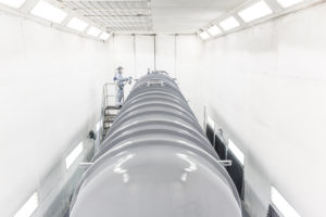 Crossland have a paint booth capable of painting almost all sizes of vehicles